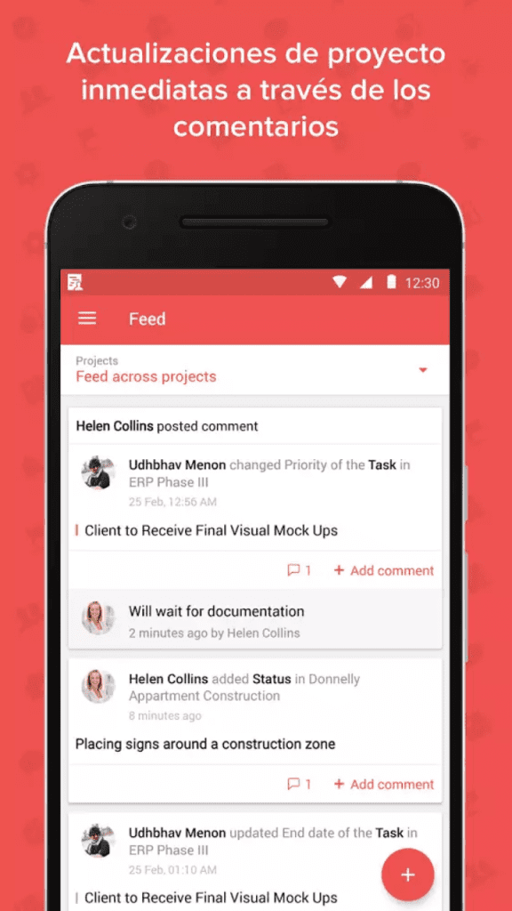 , Actualizaciones en la web y app de Zoho Projects