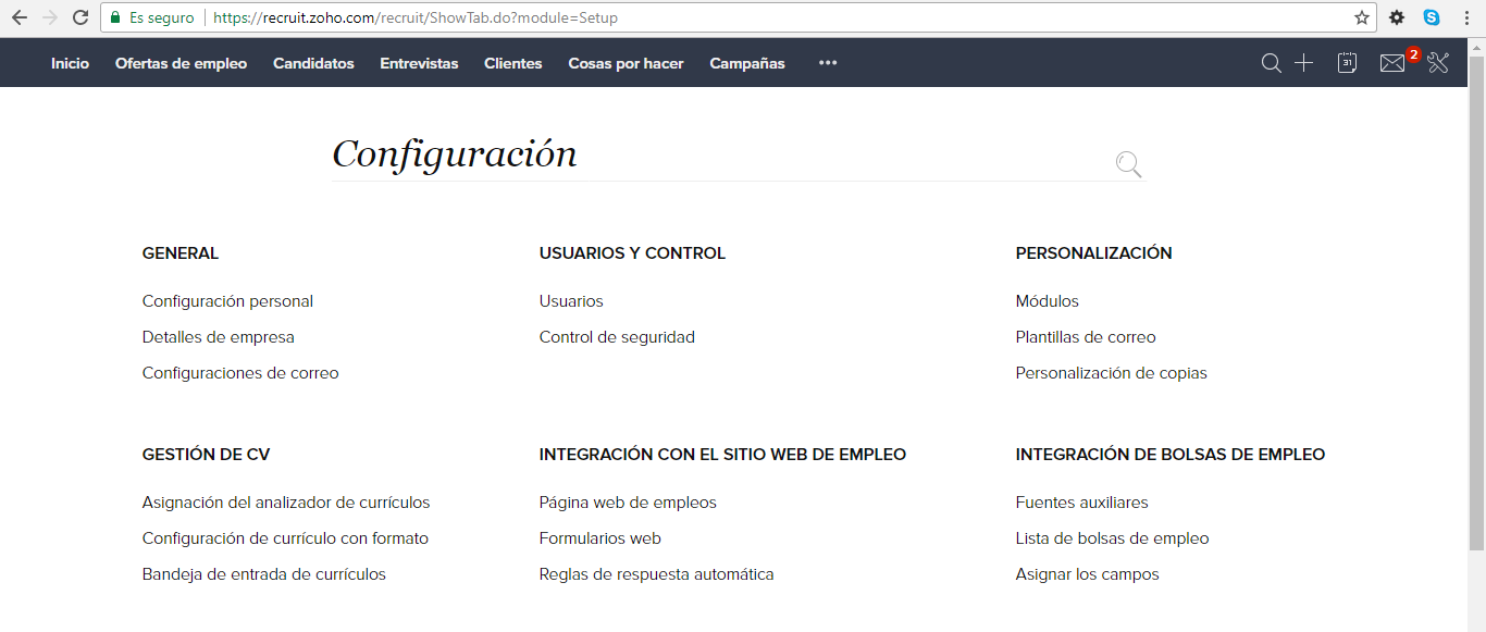 , NOVEDADES EN LA INTERFAZ DE ZOHO RECRUIT