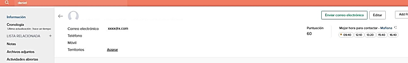 , ¿CON ZIA DE ZOHO CRM, CUÁL ES LA MEJOR HORA PARA HABLAR CON UN CLIENTE?