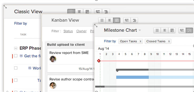 , Zoho CRM y Zoho Projects se sincronizan de forma eficiente