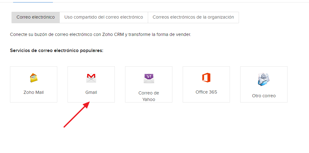 Cómo sincronizar una cuenta de Gmail (IMAP) con Zoho CRM
