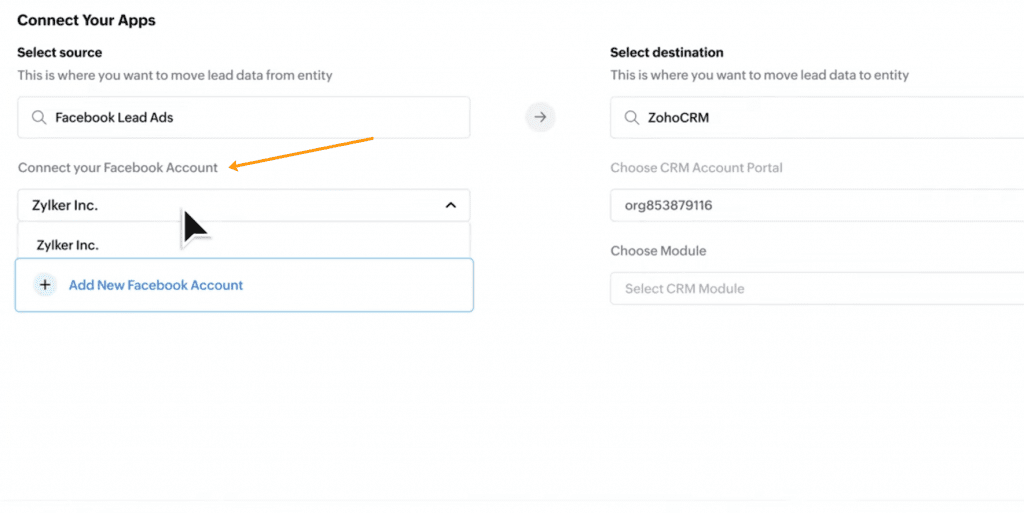 Integra tus formularios de Facebook con Zoho CRM con Zoho Leadchain