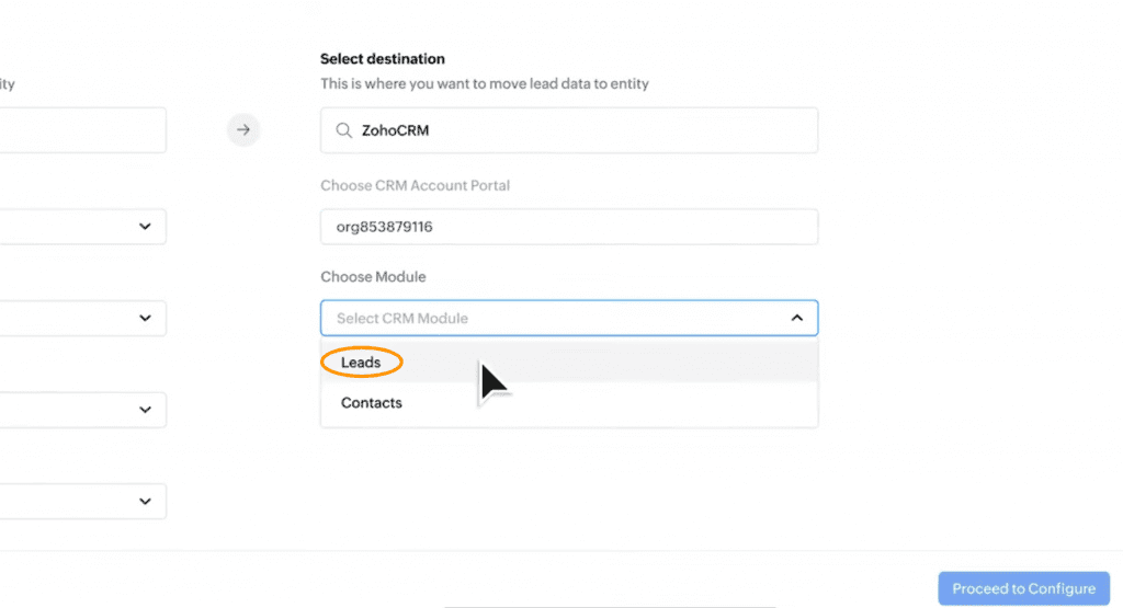 Integra tus formularios de Facebook con Zoho CRM con Zoho Leadchain
