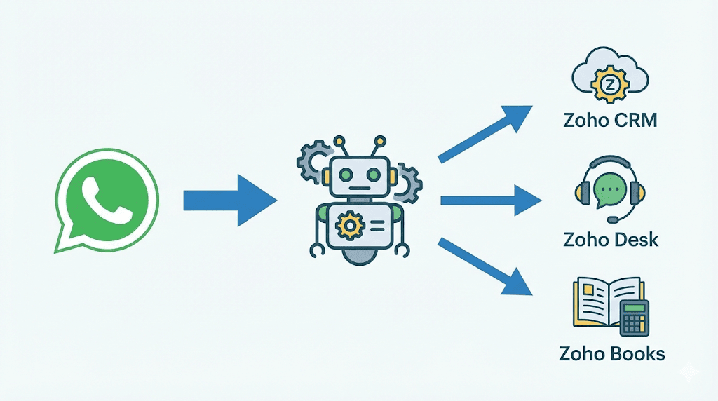 Mejora tu comunicaci&oacute;n con clientes desde WhatsApp gracias a los bots de Zoho SalesIQ&nbsp;&nbsp;